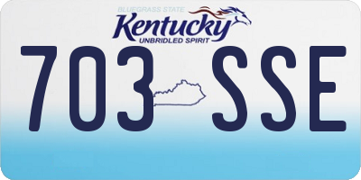 KY license plate 703SSE
