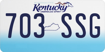 KY license plate 703SSG