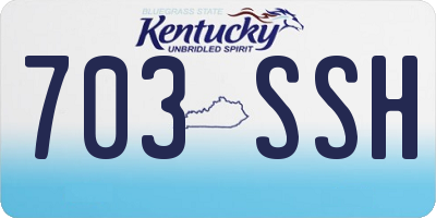 KY license plate 703SSH