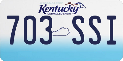 KY license plate 703SSI