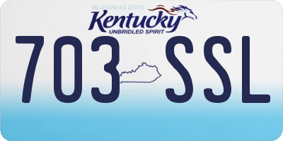 KY license plate 703SSL