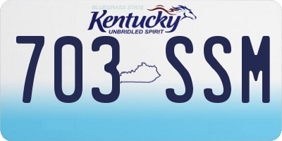 KY license plate 703SSM