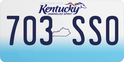 KY license plate 703SSO