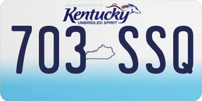 KY license plate 703SSQ