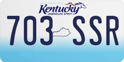 KY license plate 703SSR