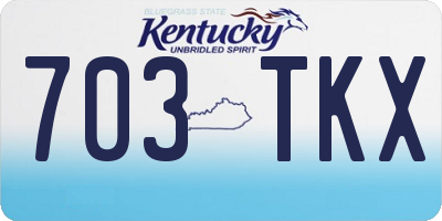 KY license plate 703TKX