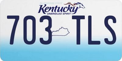 KY license plate 703TLS