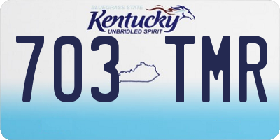 KY license plate 703TMR