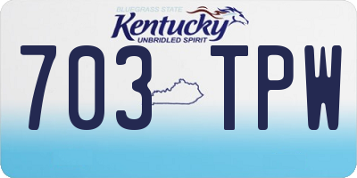 KY license plate 703TPW