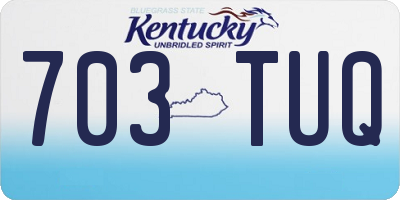 KY license plate 703TUQ
