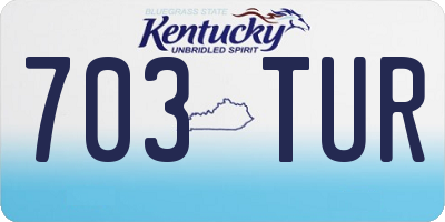 KY license plate 703TUR