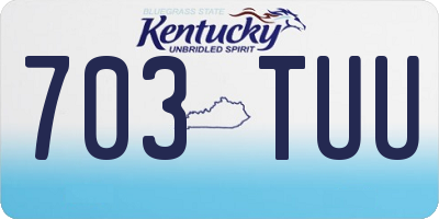 KY license plate 703TUU