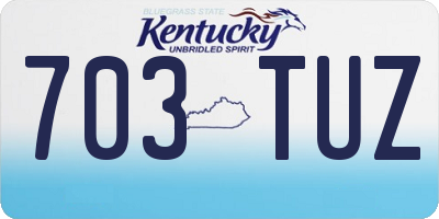 KY license plate 703TUZ