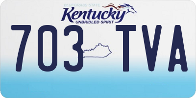 KY license plate 703TVA