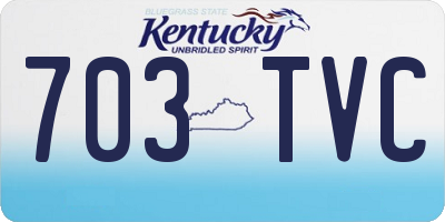 KY license plate 703TVC