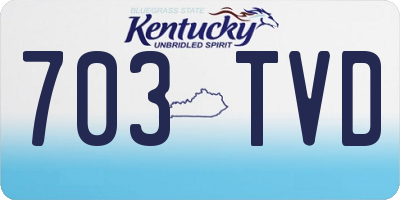 KY license plate 703TVD