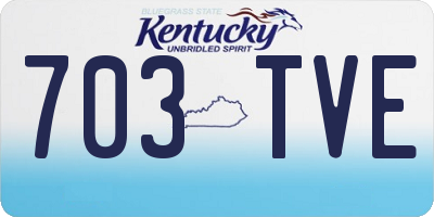 KY license plate 703TVE