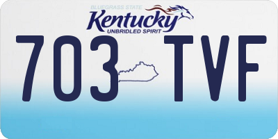 KY license plate 703TVF