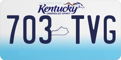 KY license plate 703TVG