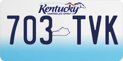 KY license plate 703TVK