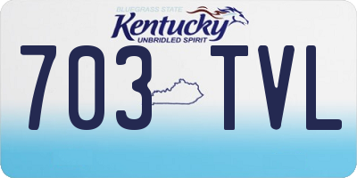 KY license plate 703TVL