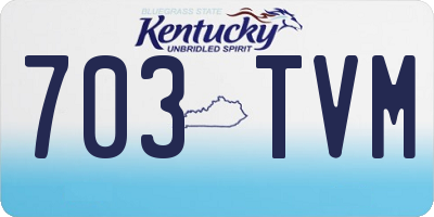 KY license plate 703TVM