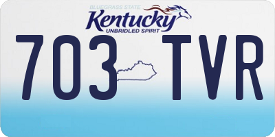 KY license plate 703TVR