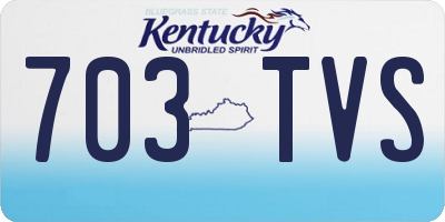 KY license plate 703TVS