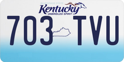 KY license plate 703TVU