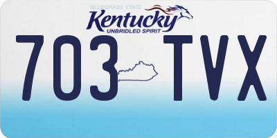 KY license plate 703TVX