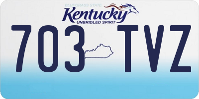 KY license plate 703TVZ