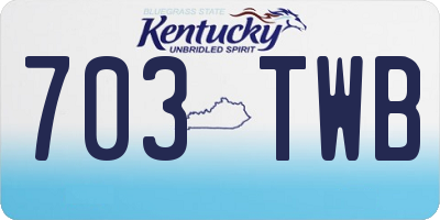 KY license plate 703TWB