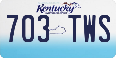 KY license plate 703TWS