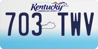 KY license plate 703TWV