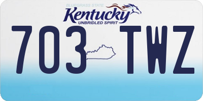 KY license plate 703TWZ