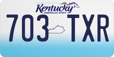 KY license plate 703TXR