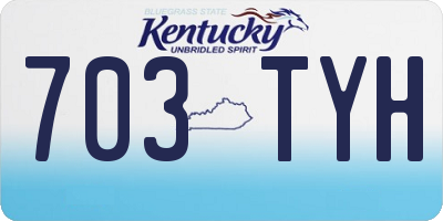 KY license plate 703TYH