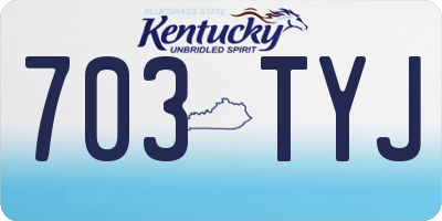 KY license plate 703TYJ