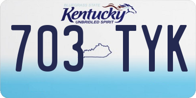 KY license plate 703TYK