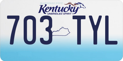 KY license plate 703TYL