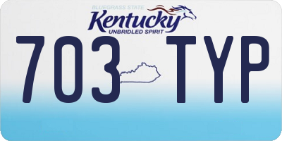 KY license plate 703TYP