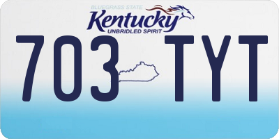 KY license plate 703TYT