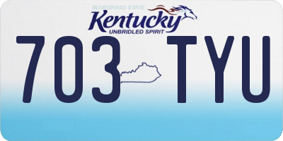 KY license plate 703TYU
