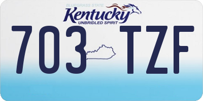 KY license plate 703TZF
