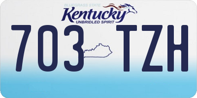 KY license plate 703TZH