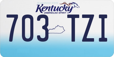 KY license plate 703TZI