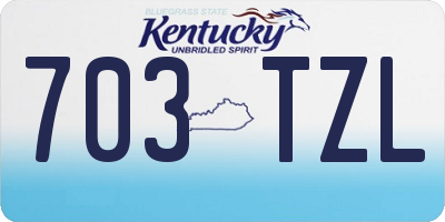 KY license plate 703TZL