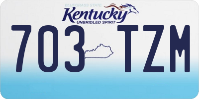 KY license plate 703TZM