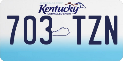 KY license plate 703TZN