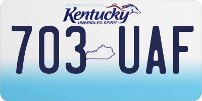 KY license plate 703UAF